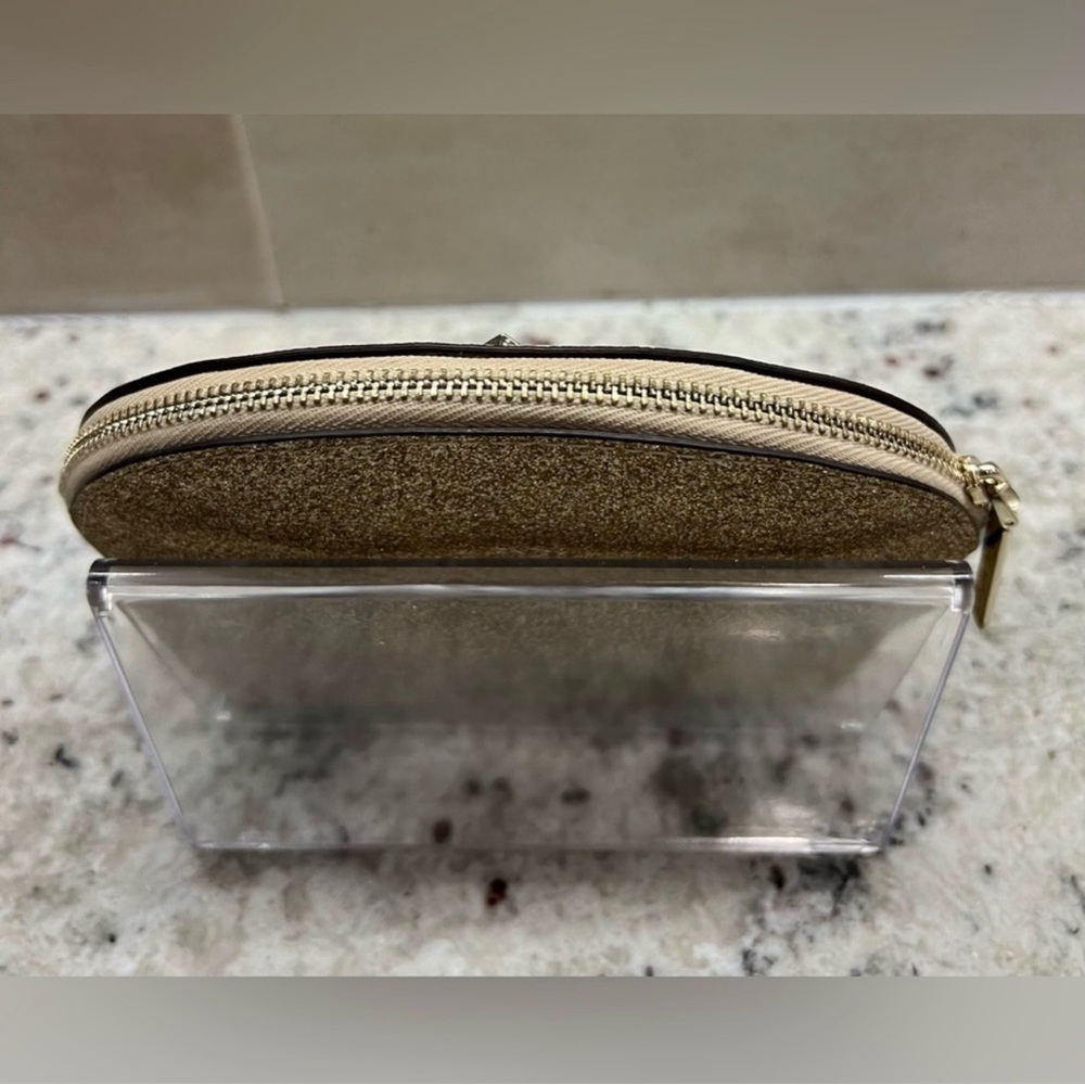 💛 Kate Spade Gold Glitter Small Bag 6.5” x 4.5” - Picture 6 of 11